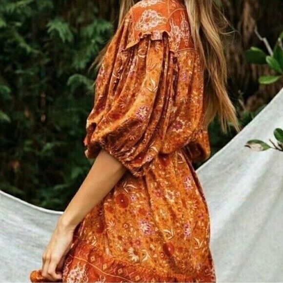 Floral Print Tunic Cotton Summer Dress - Picture 7 of 7